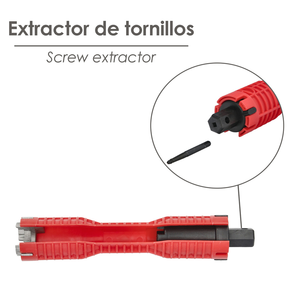 Llave Multifuncion Para Instalación de grifos. extractor